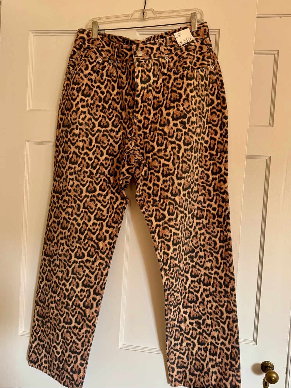 J.Crew - ‘84 Slouchy Leopard Print Jeans Size 33 (NWT)